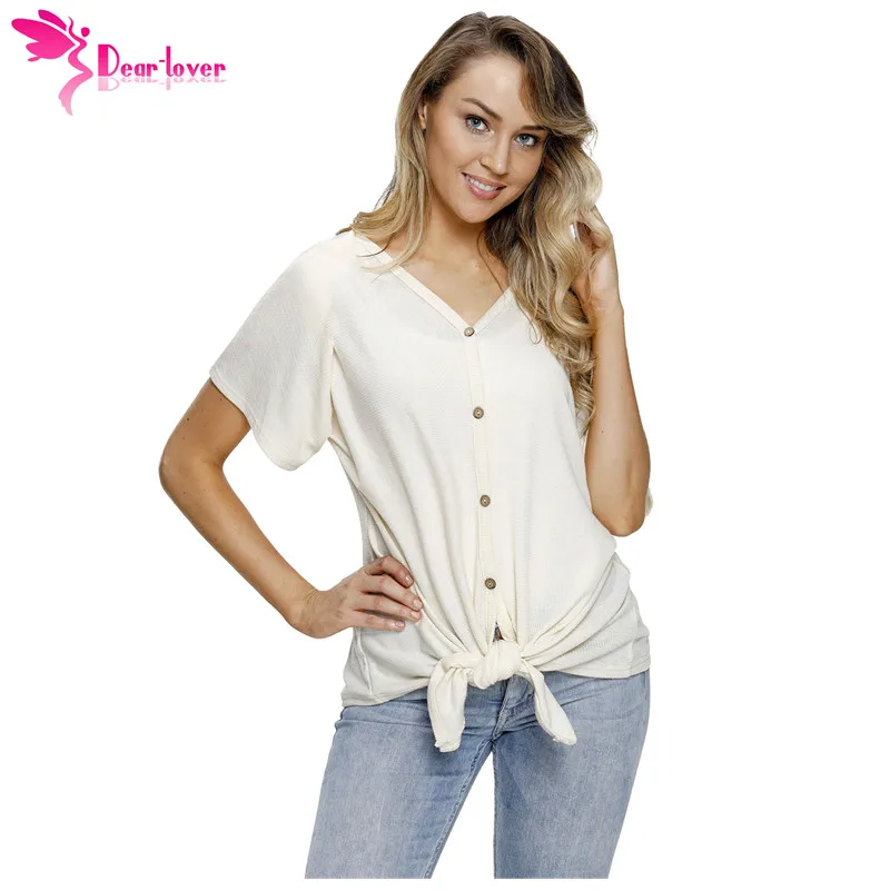 Dear Lover Женские топы и блузка рубашка 2018 короткий рукав Повседневное черный Dolman на