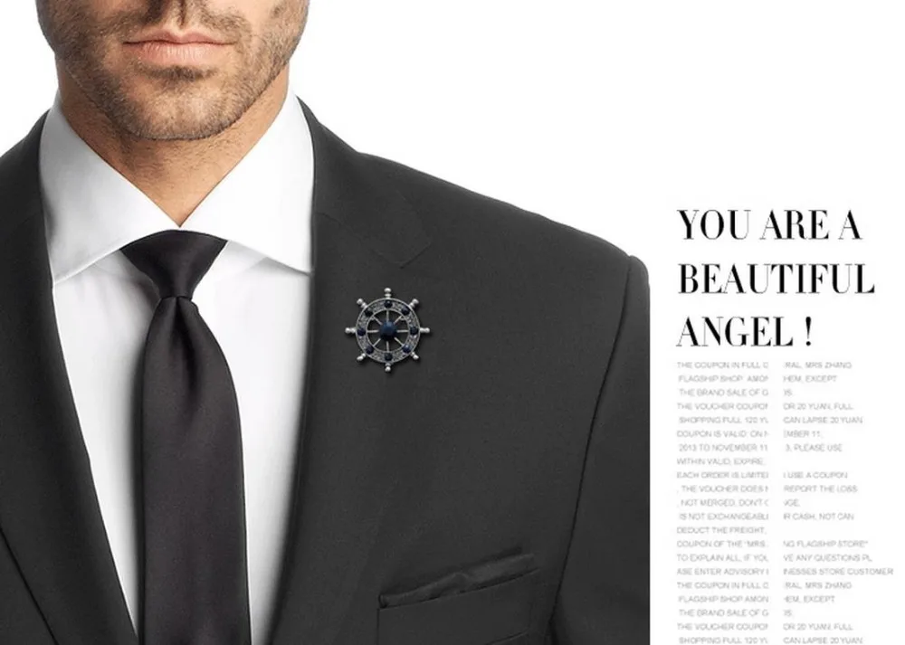 Navy wind restoring ancient ways the rudder suit buttons diamond brooch European and American hipster badges act role ofing | Дом и сад