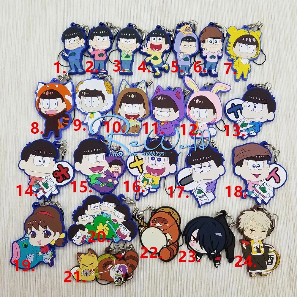 1 шт. простой семейный аниме брелок Osomatsu san с полным номером Portachiavi Llaveros|Брелоки| |