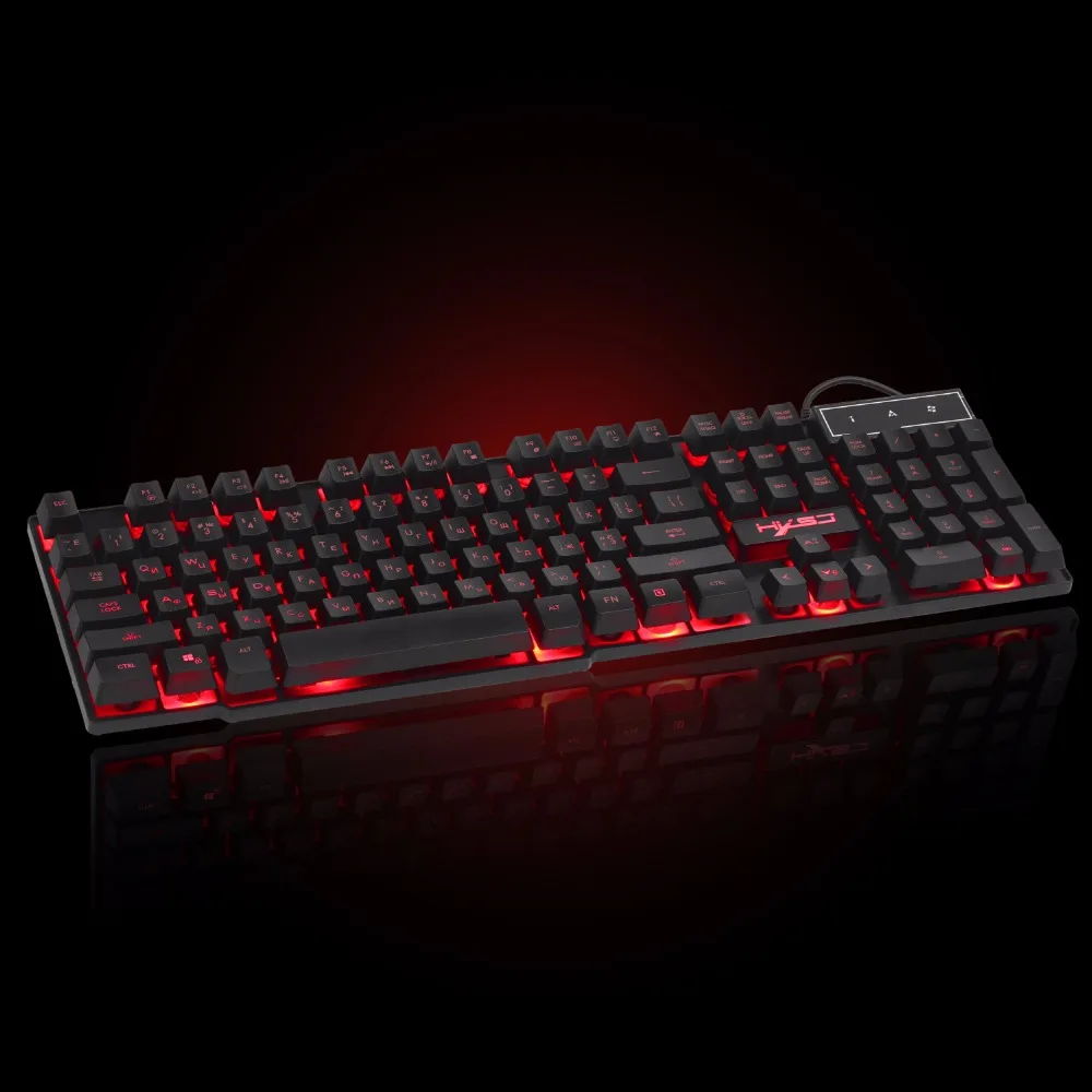 Русская игровая клавиатура RGB клавиатура светодиодный с подсветкой высокие брелки Эргономика для ноутбука компьютера PC gamer Overwatch