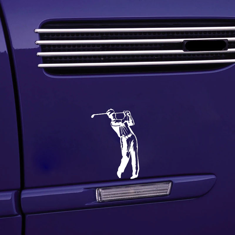 

QYPF 9.5*15.9CM Golfing Vinyl Decal Sports Decor Car Sticker Accessories Black/Silver C16-1527