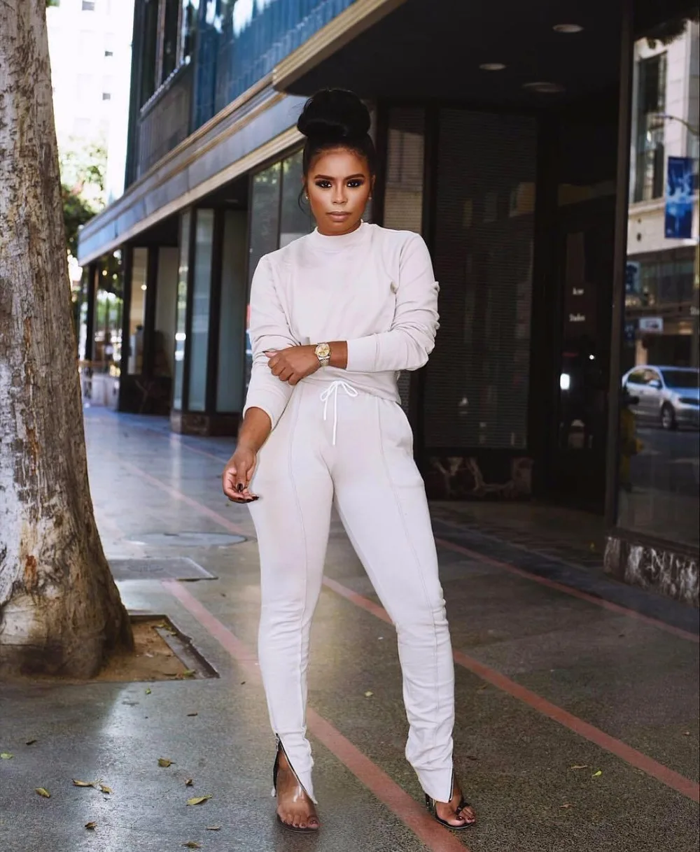 Комплект из двух предметов со штанами 2018 женский костюм Байкерский комплект 2