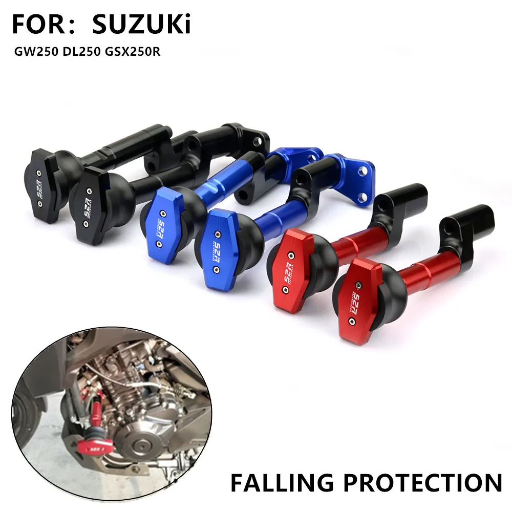 Motorcycle Falling Protection Refitted Anti Dropping Frame Slide Glue Rod Bumper Anti Crash Pad For SUZUKi GW250  DL250 GSX250R