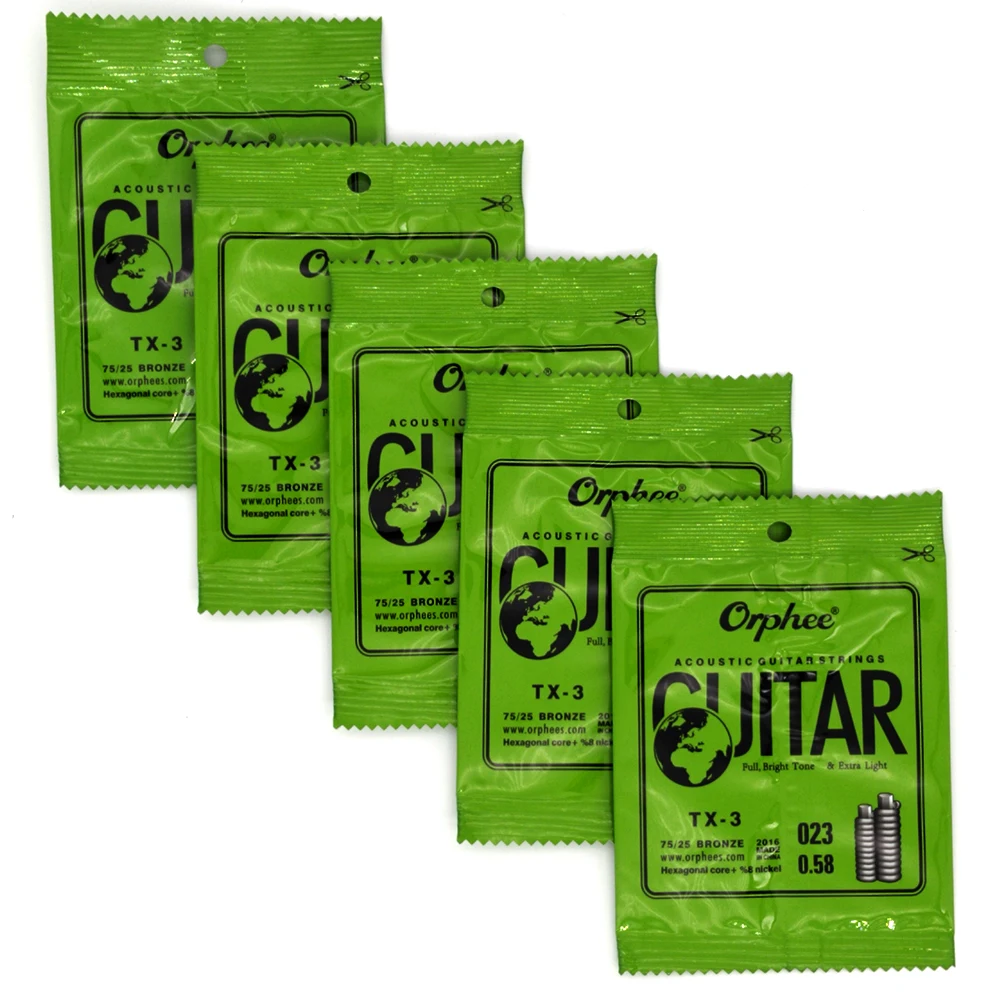 

1 pc Orphee Acoustic Guitar Single Strings 011-052 inch High-carbon Steel Hexagonal Alloy Single String TX