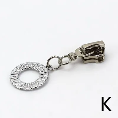 K Meetee 5 шт. 5# металлические ползунки для молнии голова для металлической молнии DIY куртки одежда молния кулон Ремонтный комплект сумка Одежда Декор Аксессуары - Цвет: K