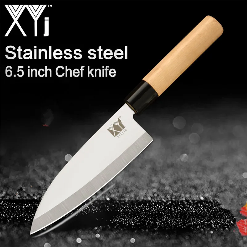 6.5 inch Chef Knife XYj, японский стиль, набор ножей из нержавеющей стали, 9 дюймов, для нарезки 6,5 дюймов, нож для нарезки шеф-повара сантоку, острые лезвия, инструменты для приготовления мяса, рыбы - Цвет: 6.5 inch Chef Knife