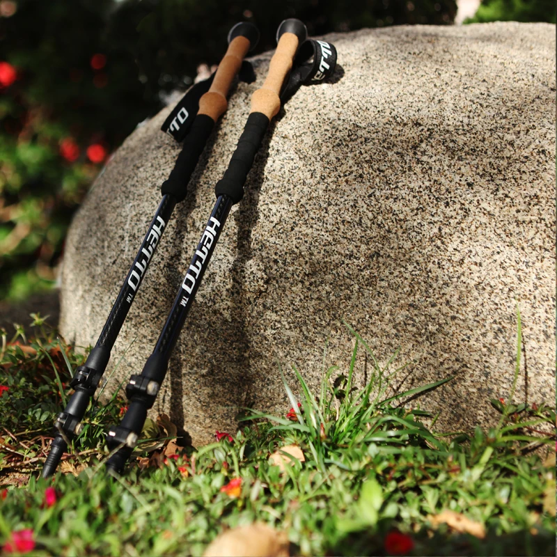 2 шт. карбоновые походные палки с пробковой ручкой прочные трости