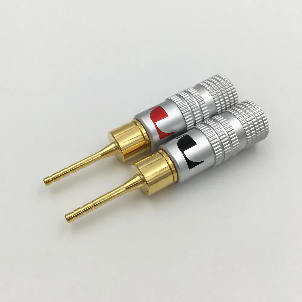 4 шт. Высокое качество Новинка 24 каратный Золотой динамик Nakamichi Pin 2 мм банановые