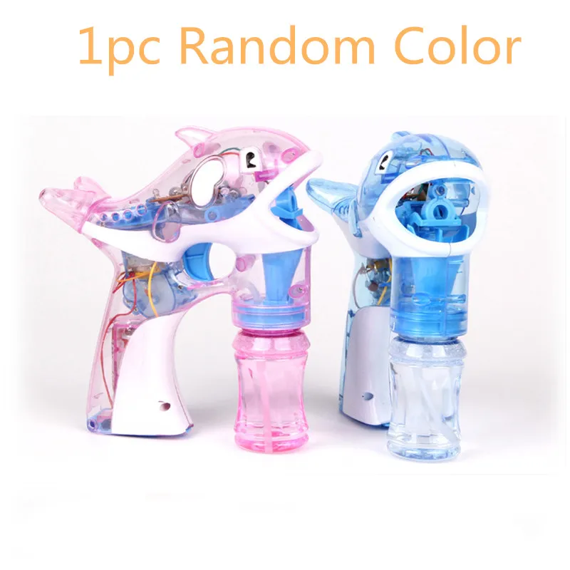 Random Color Новинка лета, пистолет для пузырей, милые детские игрушки для пузырей, машина для выдувания пузырей, игрушечная светящаяся игрушка, пушки для пузырей - Цвет: Random Color