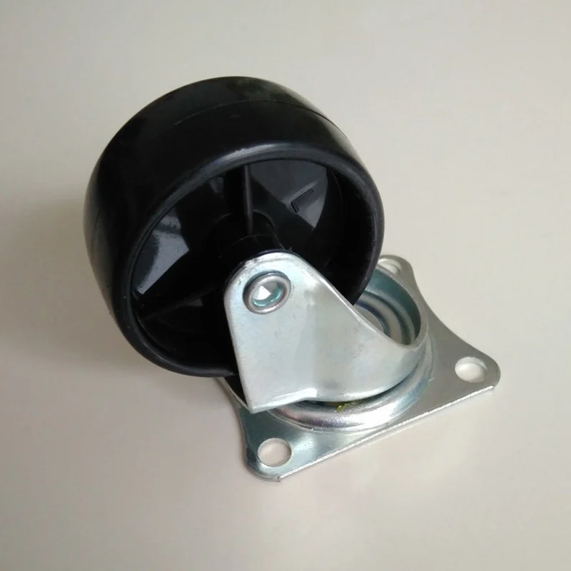 Высокие 2-дюймовые черные универсальные колесные поворотные ролики с верхней