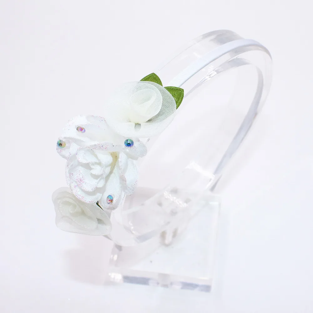 Детский обруч для волос с красивыми цветами милый натурального цвета