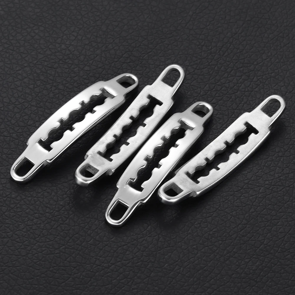 Stainless Steel Connectors Mirror Finish Cutout Curved 1/1 Loop DIY Bracelet Making Findings Jewelry Connect Parts Supplies | Украшения и