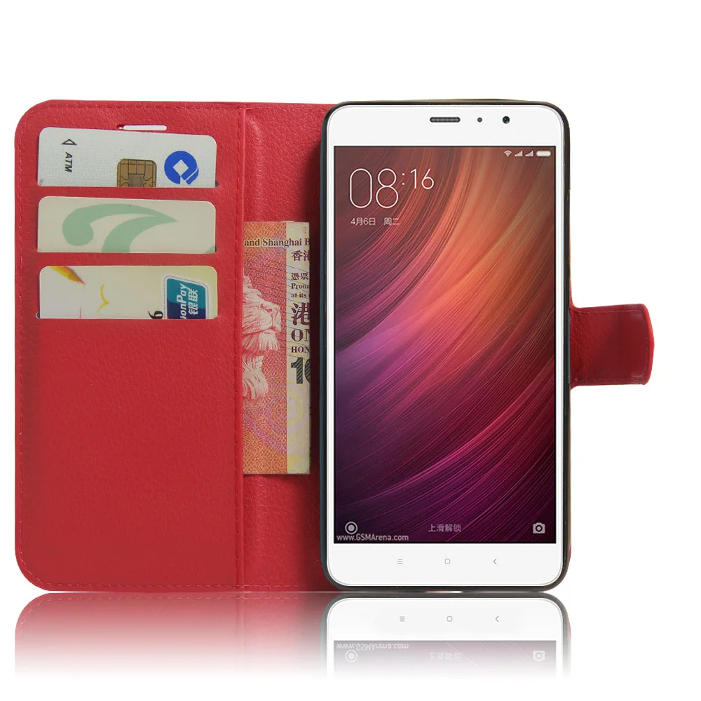 Чехол для Xiaomi Hongmi ( Redmi ) Note 4 чехол-бумажник с отделением карт чехлы узором Личи