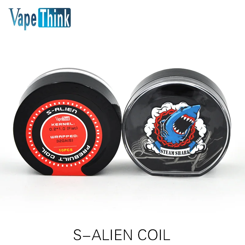 Vapethink SteamShark катушка S-alien 0 2 Ом vape нагревательная проволока 10 шт. в упаковке (32GA(S)+ 2*1