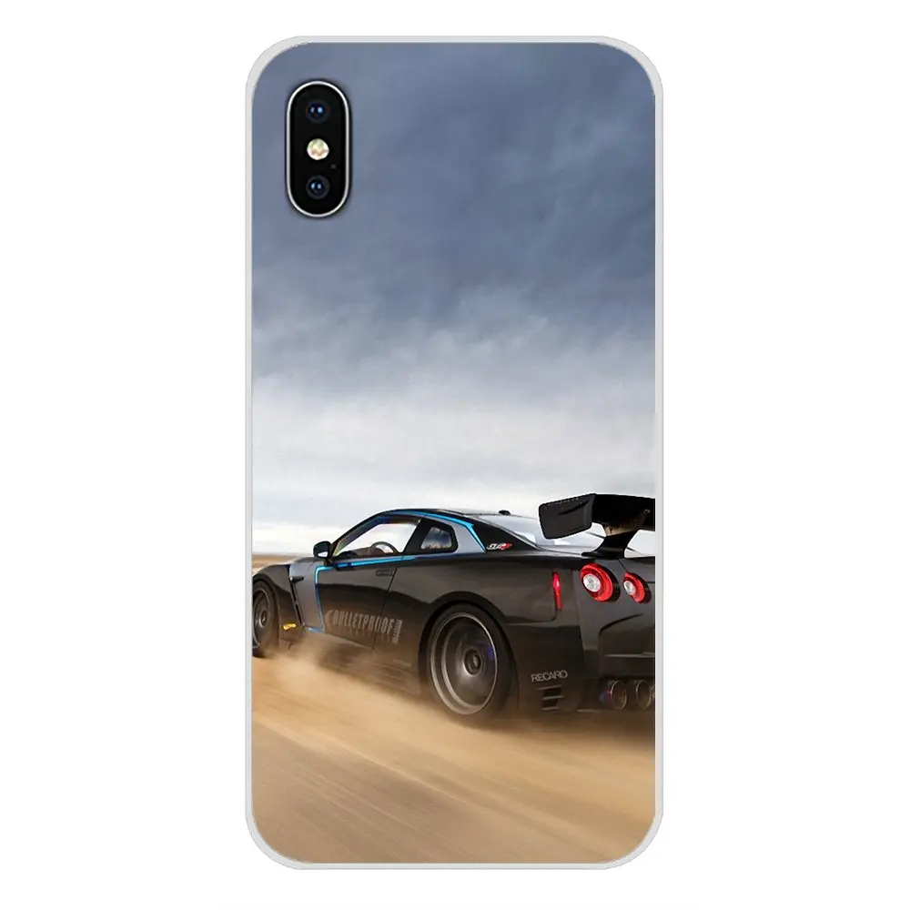 Мягкий прозрачный металлический чехол JDM для автомобиля NISSAN GTR Xiaomi Redmi Note 6A MI8 Pro S2 A2
