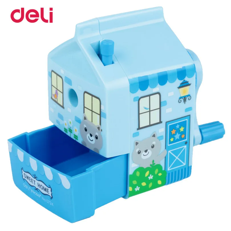 Deli 0724 точилка для карандашей Happy House ручная работа симпатичная школы и офиса с