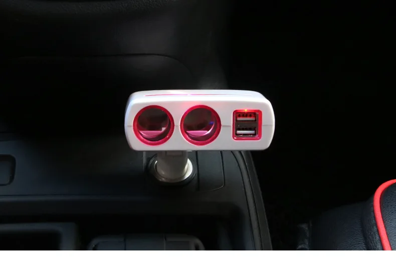 12 В-24 В автомобильный разветвитель прикуривателя Plug светодиодный USB Зарядное