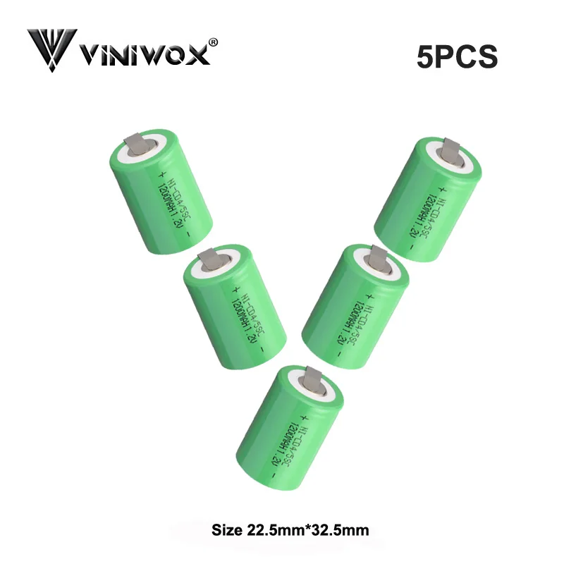 1200mAh Ni CD 4/5SC 1 2 V электрические аккумуляторные ячейки игрушка фонарик беспилотный