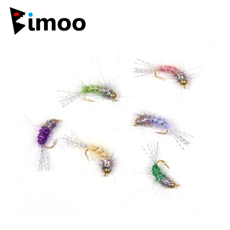 Bimoo 12 шт #12 шариковая головка Nymphs розовый синий жемчуг оливковый фиолетовый