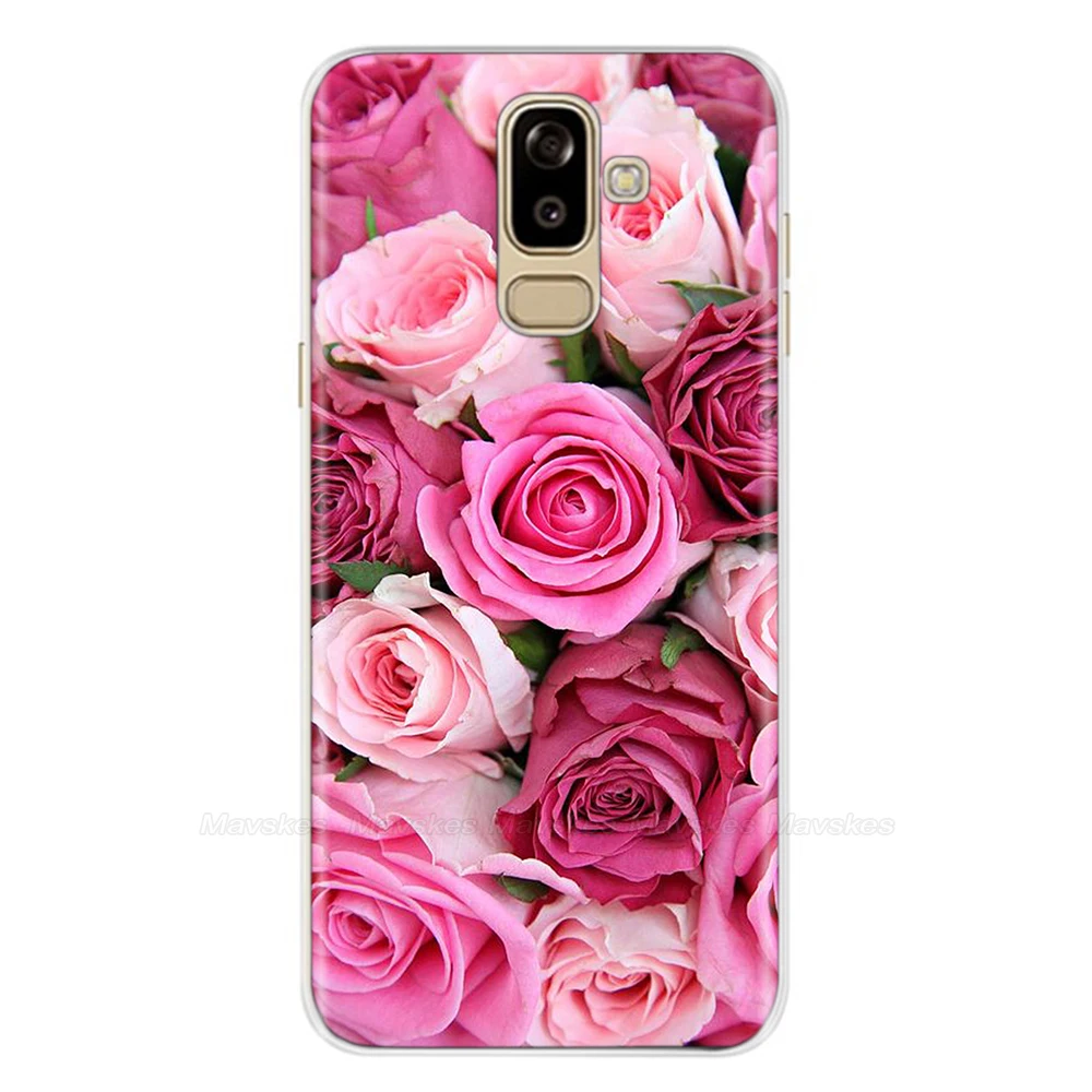 Для чехол для samsung Galaxy J8 чехол j800f j810f sm-j810f крышка цветами окрашены защитный чехол для телефона для samsung J8 чехол - Цвет: 1