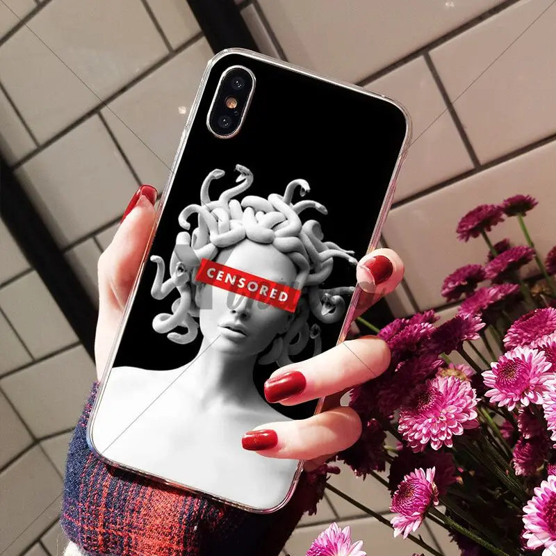 Yinuoda Medusa Vaporwave Glitch Art мягкий чехол для телефона Apple iPhone 8 7 6 6S Plus X XS MAX 5 5S SE XR |