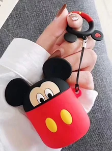 A13 Мягкий силиконовый чехол с милым рисунком Микки и Минни для Apple Airpods, чехол, беспроводные Bluetooth наушники, чехол для переноски airpods - Цвет: A13