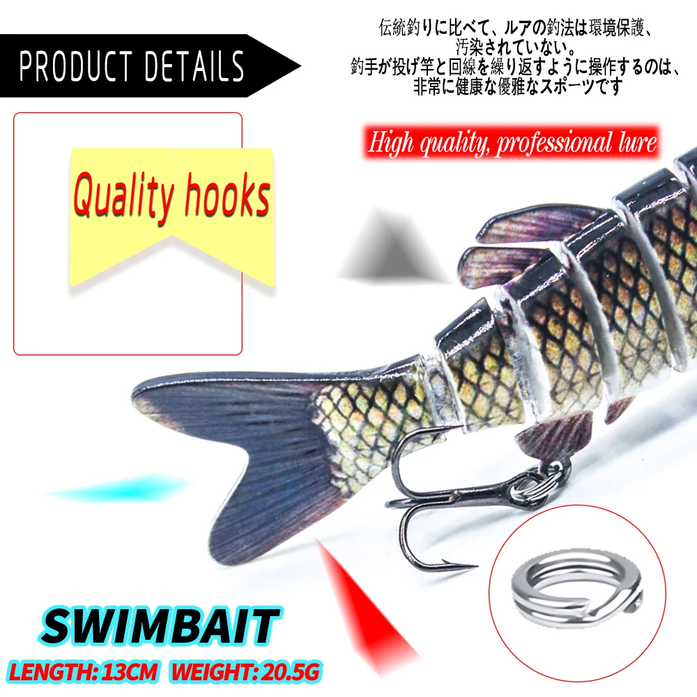 LUREASY 1 piece 11.5g / 13cm realistic multi-species fishing bait Parker Maskinonge Swimbait Crankbait hard fish | Спорт и