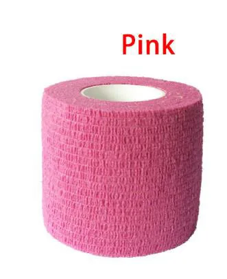 Pink Защита безопасности CE/Сертификация FDA водонепроницаемый самоклеящийся эластичный бандаж 4,5 м аптечка адгезивный бинт из нетканого материала - Цвет: Pink