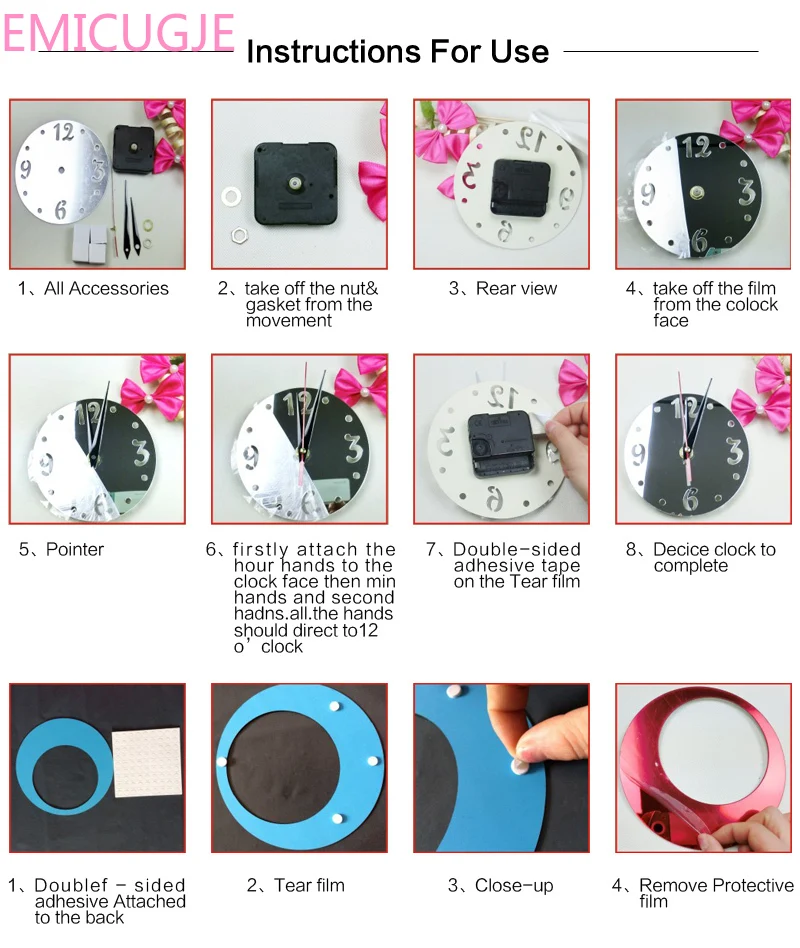 quartz living room modern design diy digital watch home decoration 3d acrylic mirror wall clocks | Wall Clocks