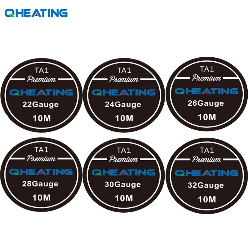 Аутентичный титановый провод qheater 22ga 24ga 26ga 28ga 30ga 32ga 10m/roll TA1 Wire для электронных