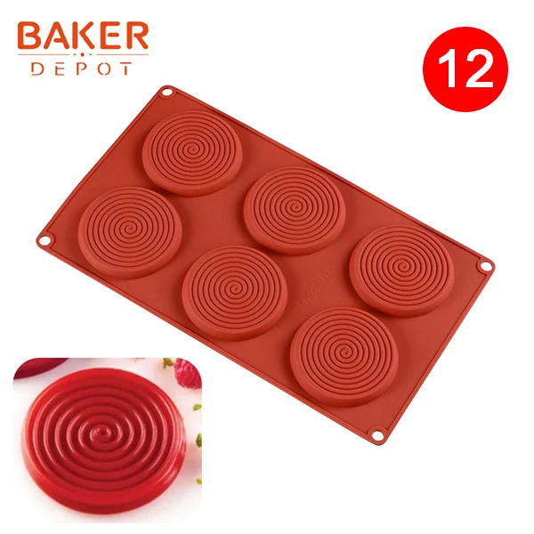 CDY-051 BAKER DEPOT, силиконовая форма для выпечки торта, торта, выпечки, Круглый Желе, пудинг, форма для мыла, форма для льда, инструмент для украшения торта, диск, форма для хлеба, печенья - Цвет: CDY-051