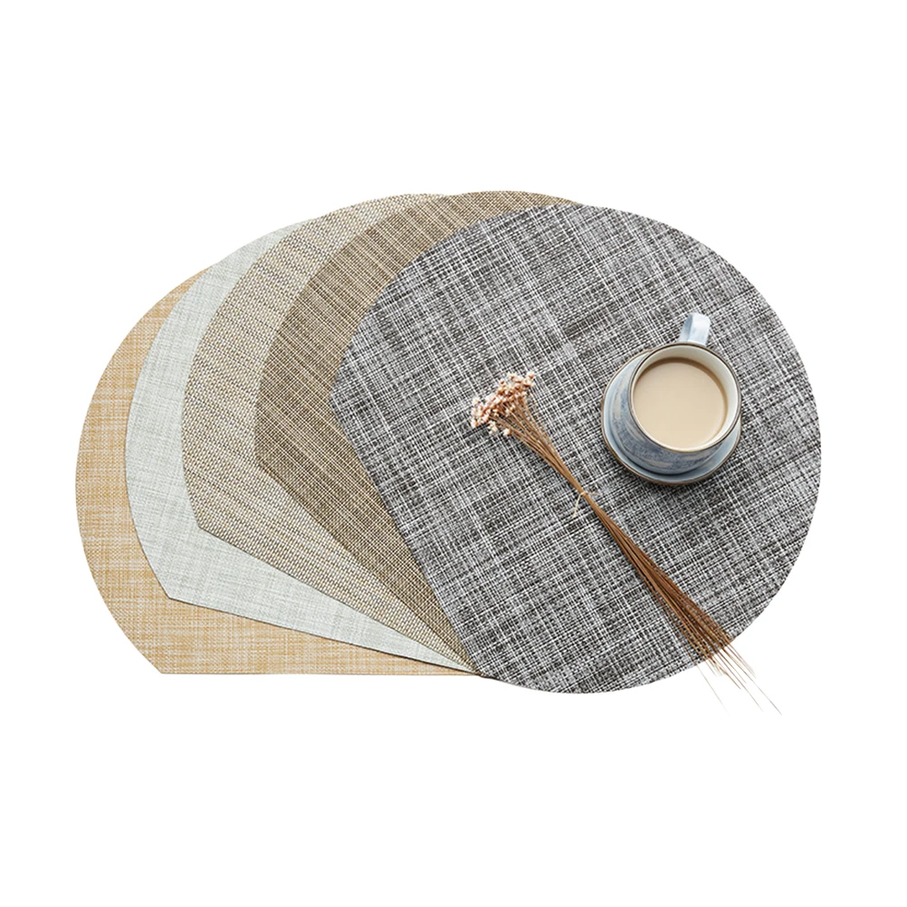 5 Pcs Placemats Non-slip Deluxe Heat-Resistant Knitting Dining Table Mat Place Coaster for Kitchen Gathering Party | Дом и сад