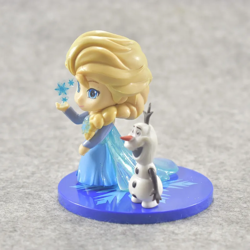 Disney Frozen 3 компллот 5 9 см милый Q Veresion Принцесса Эльза И Олаф фигурки ПВХ аниме