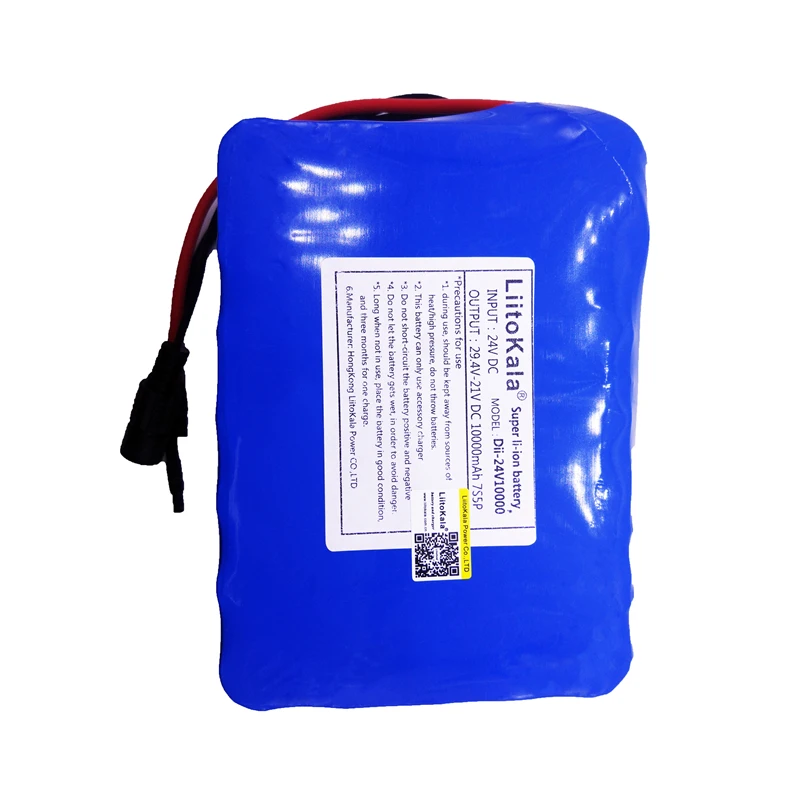 LiitoKala 24V 4ah 6ah 8ah 10ah 12ah аккумулятор 15A BMS 250w 29,4 V 10000mAh аккумулятор для инвалидных колясок электродвигатель
