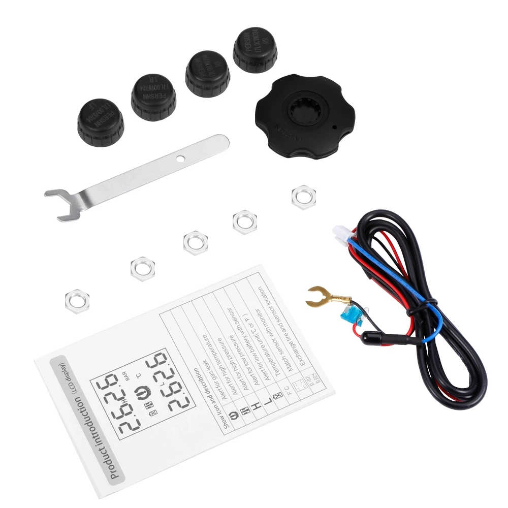 U912 автомобильный беспроводной TPMS авто монитор давления в шинах с 4