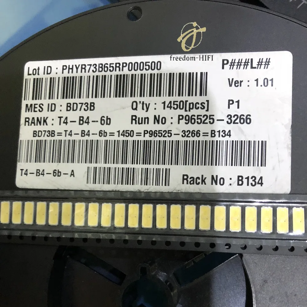 100 шт. для LG Innotek светодиодный Светодиодный Подсветка 1 Вт 7030 6V холодный белый PULAR