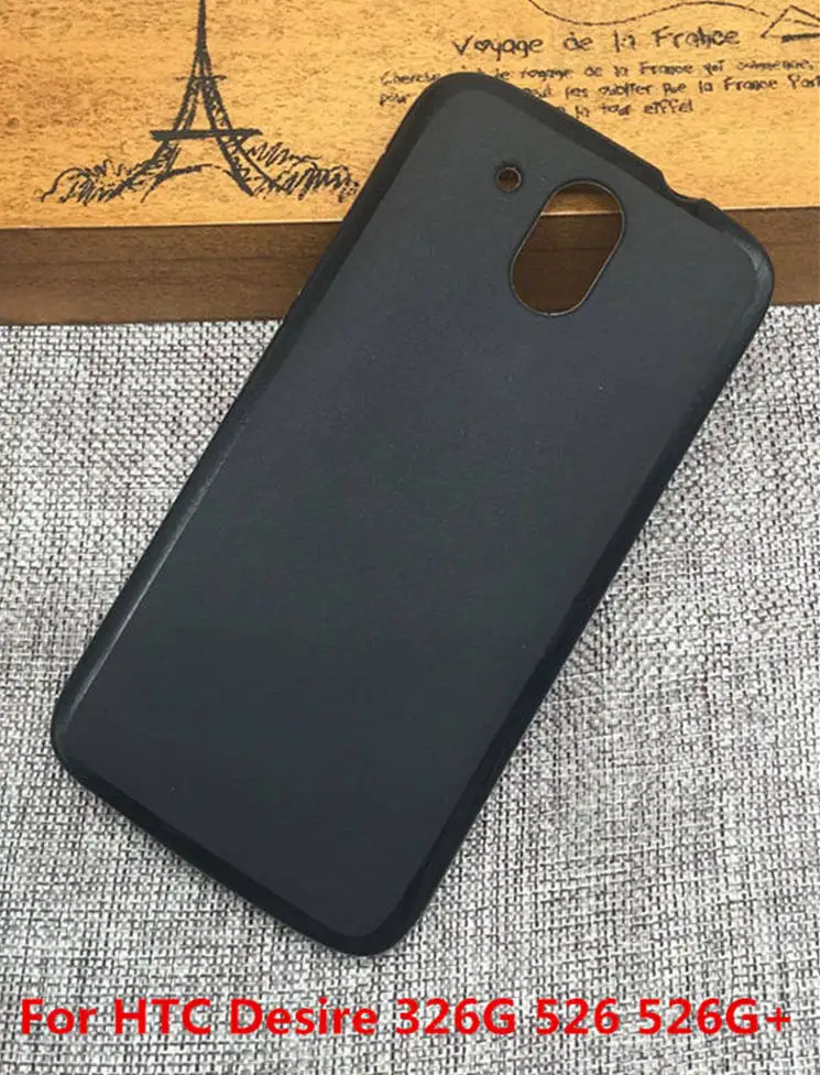Black Мягкий силиконовый матовый чехол для телефона htc desire 326 326G, защитная задняя крышка для мобильного телефона htc desire 526 526G Dual Sim 4,7'' - Цвет: Black