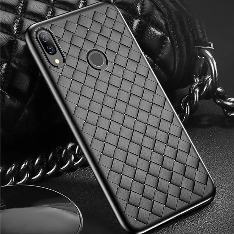Чехол с плетеной сеткой для Huawei P Smart 2019 роскошный тонкий чехол-накладка дышащие