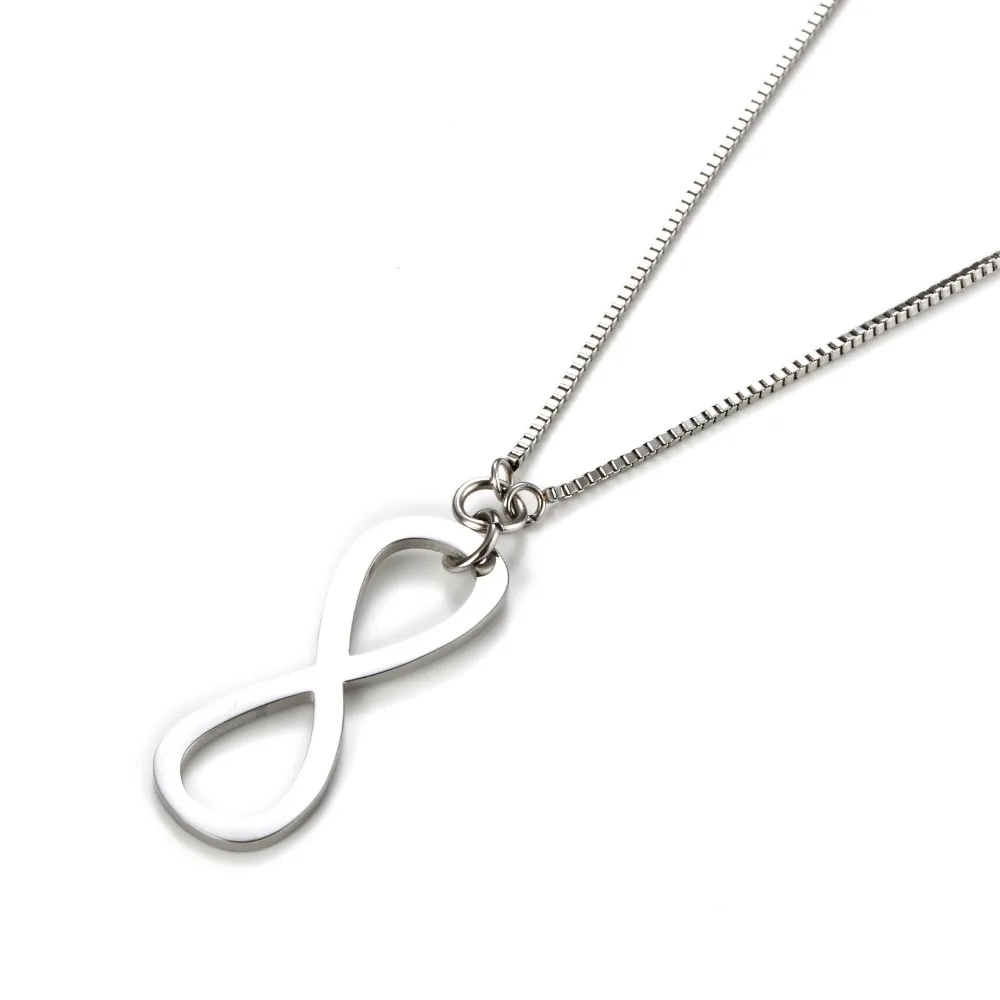 Модное простое ожерелье из нержавеющей стали Infinity Love для женщин