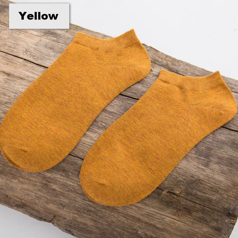 Yellow 5 пар/лот, высокое качество, Новое поступление, Брендовые мужские носки, бамбуковые волокна, носки, мужские летние носки, дезодорирующие носки - Цвет: Yellow