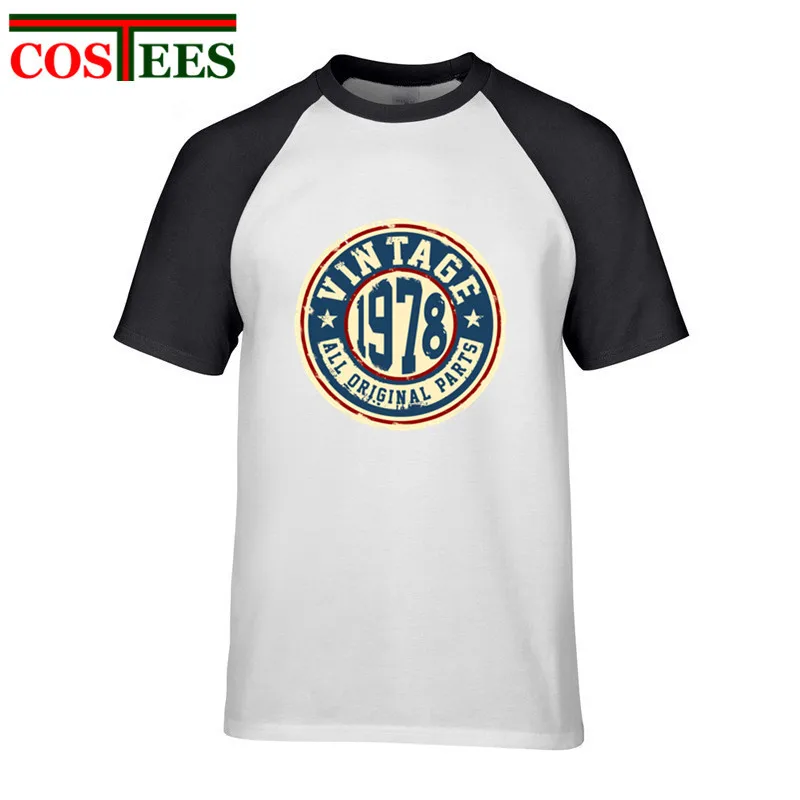 20 Camisetas Ретро Классический 40-й подарок на день рождения Винтаж 1978 все оригинальные части футболки мужские повседневные Удобные Хлопковые футболки на заказ - Цвет: 20