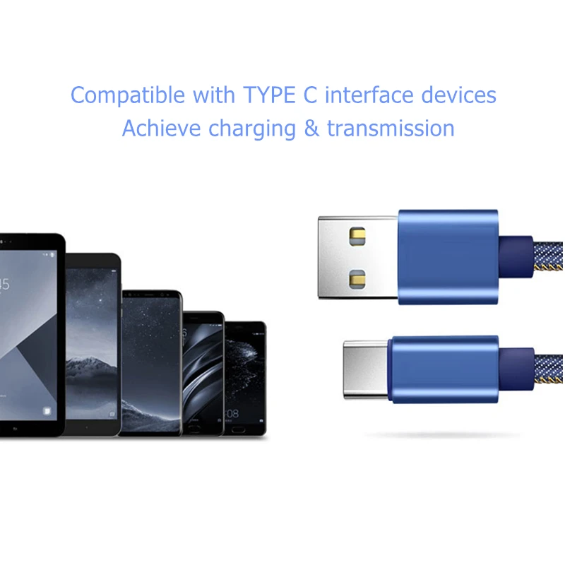Byleen 2 м джинсовое зарядное устройство типа C USB кабель для быстрой зарядки Xiaomi mi 8 6x