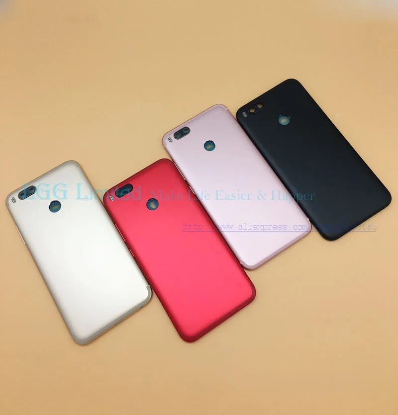 Задняя крышка батарейного отсека для Xiaomi mi 5X A1 задняя Крышка с кнопкой питания и