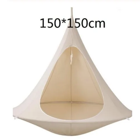 White 150cm UFO форма вигвама Дерево Висячие шелкопряда кокон качели стул для детей и взрослых Крытый открытый гамак палатка Hamaca патио мебель - Цвет: White 150cm
