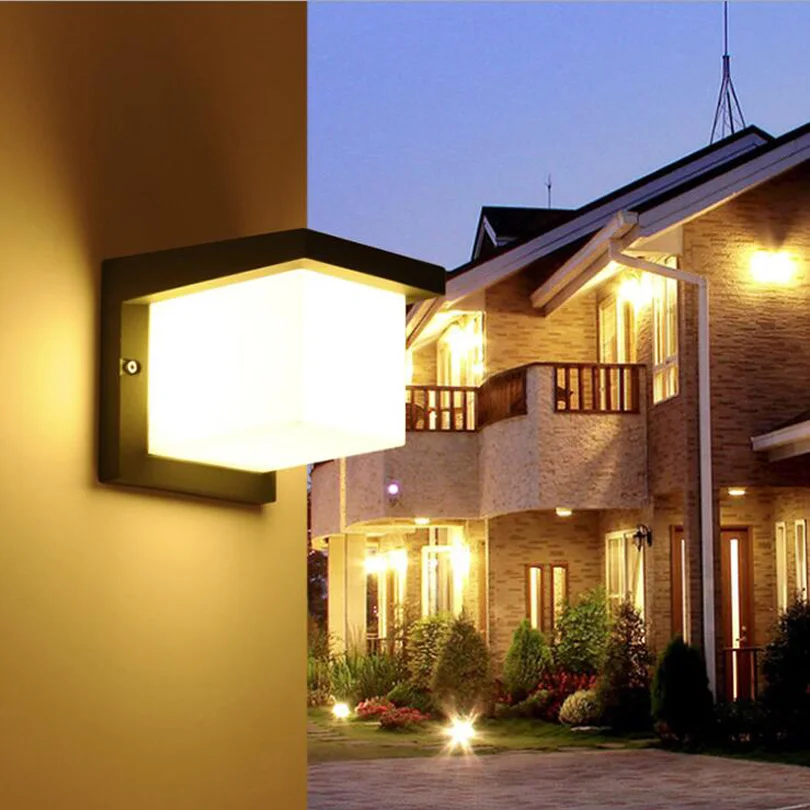 

NEW 10W Outdoor Wall Lamps Warm Cool White Waterproof AC85-265V LED Wall Light for Corridor Porch Villa Garden sconces Lamp