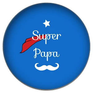 PA001 ZDYING 12/16/18/20/25 мм круглый стеклянный кабошон французский супер Papa и I Love изображения Стекло купол подходит Камея База ювелирный Компоненты - Цвет: PA001