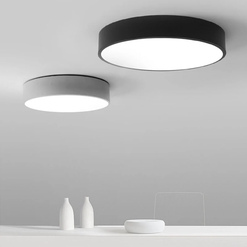Lámpara de techo LED de estilo minimalista para interiores lámpara de techo redonda con personalidad creativa, para estudio, comedor y balcón