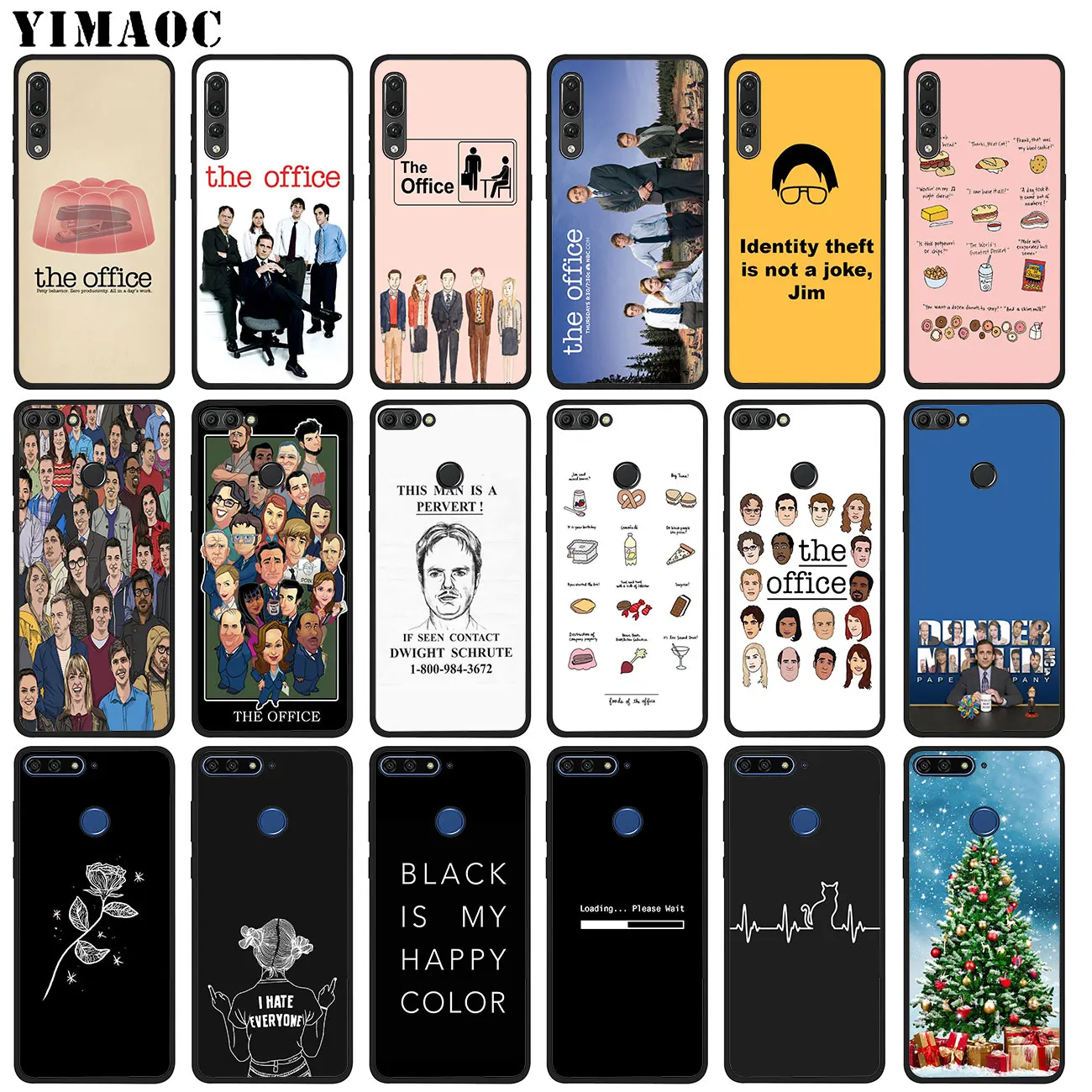 Мягкий силиконовый чехол YIMAOC для телефона Huawei P20 Pro P10 P9 P8 Lite Mini 2017 P Smart Z 2019 черный