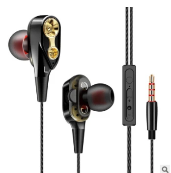 Наушники с двойным приводом Бас Сабвуфер наушники mp3 fone de ouvido audifos спортивные