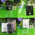 20 шт., новинка, коробка для конвертов ювелирных изделий, черный/розовый/крафт-пластик/белый/желтый/ожерелье, посылка/подвеска для ювелирных изделий/пригласительная карточка/хранение компакт-дисков